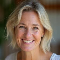 Cancer survivor Sarah smiling